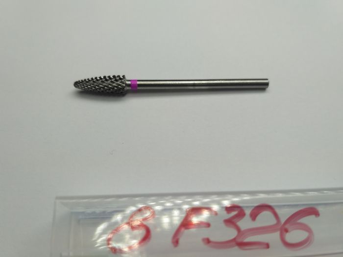 Фреза твердосплавна Carbide metallic combined notch F326 (рожева насічка)