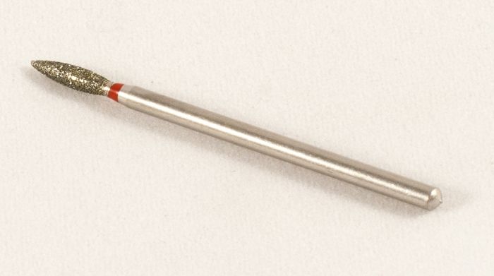 Фреза алмазная Пламя,диаметр-2,6 мм,(красная насечка)