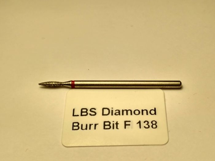 Фреза алмазна Полум'я,діаметр-1,8 мм,(червона насічка)