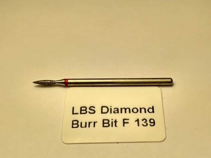 Фреза алмазна Полум'я,діаметр-1,6 мм,(червона насічка)