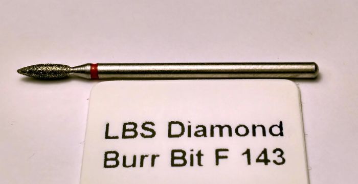 Фреза алмазна Полум'я,діаметр-2,3 мм,(червона насічка)