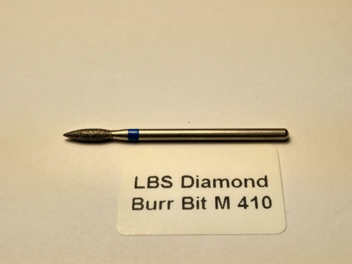 Фреза алмазна Полум'я,діаметр-2,6 мм,(синя насічка)