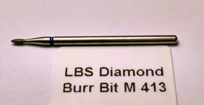 Фреза алмазна Полум'я,діаметр-1,3 мм,(синя насічка)