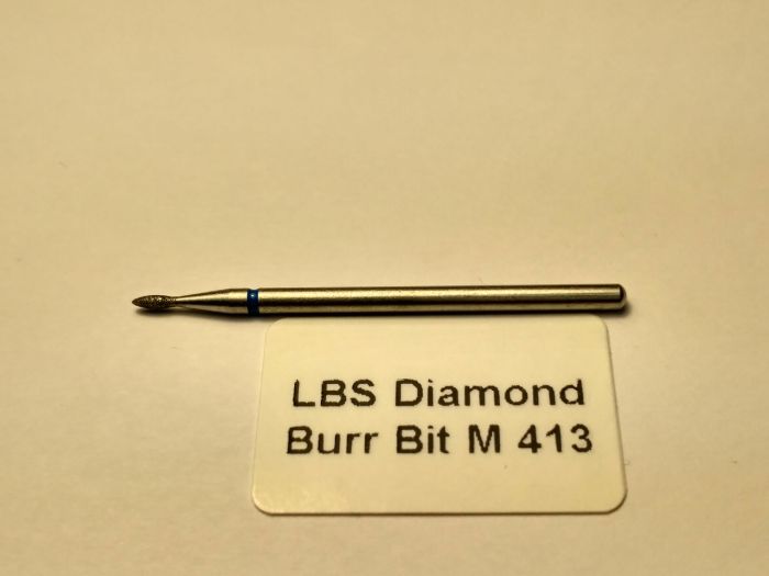 Фреза алмазна Полум'я,діаметр-1,3 мм,(синя насічка)