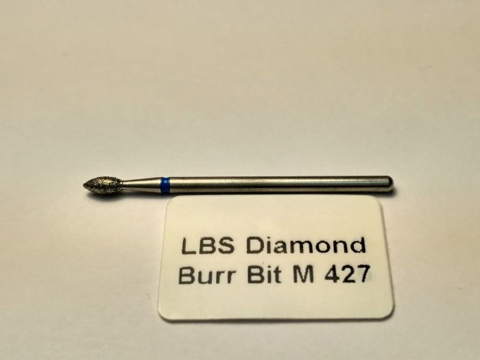 Фреза алмазная Пламя,диаметр-2,6 мм,(синяя насечка)