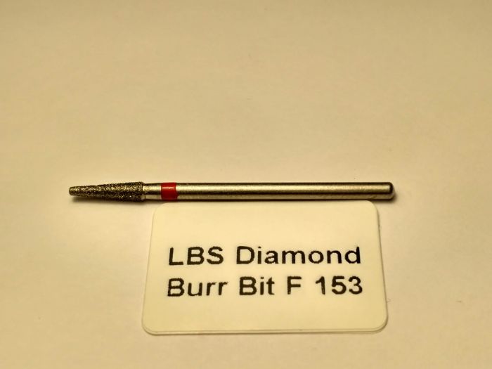 Фреза алмазна Конус, діаметр-2,7 мм, (червона насічка)