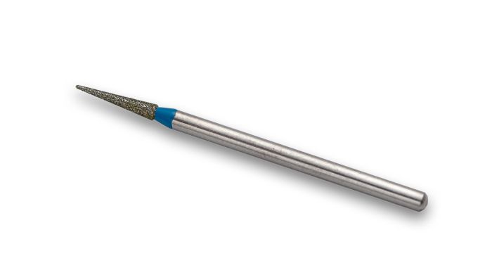 Фреза алмазная Конус,диаметр-2 мм,(синяя насечка)
