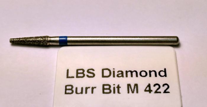 Фреза алмазная Конус,диаметр-2,7 мм,(синяя насечка)