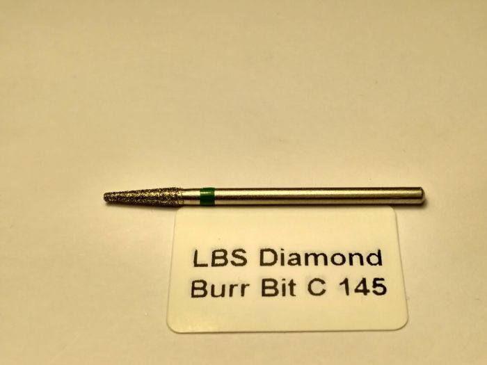 Фреза алмазна Конус, діаметр-2,7 мм, (зелена насічка)