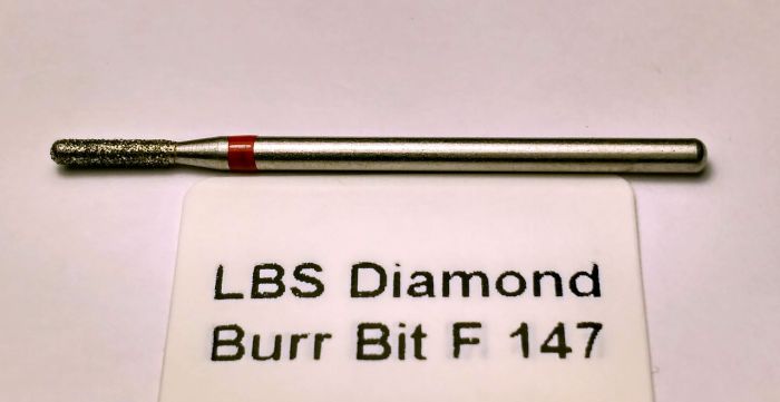 Фреза алмазная Цилиндр ,диаметр-1,9 мм,(красная насечка)
