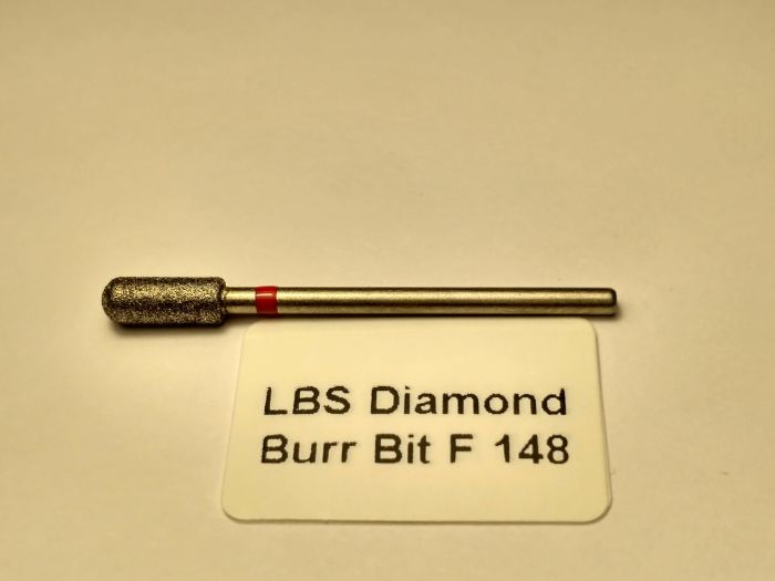 Фреза алмазна Циліндр, діаметр-4,1 мм, (червона насічка)