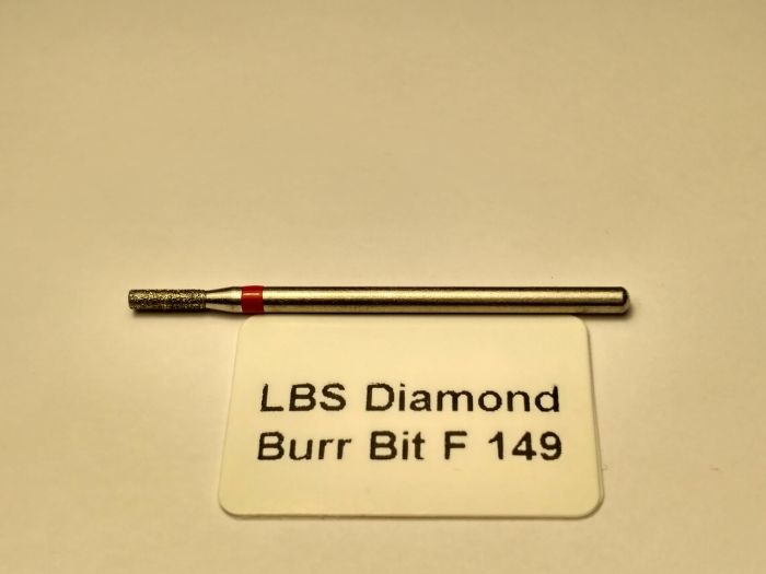 Фреза алмазная Цилиндр ,диаметр-1,9 мм,(красная насечка)