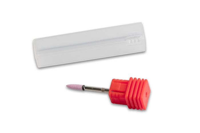 Корундовая фреза Flame XS   пуля ,диаметр 2,5 мм (розовая)