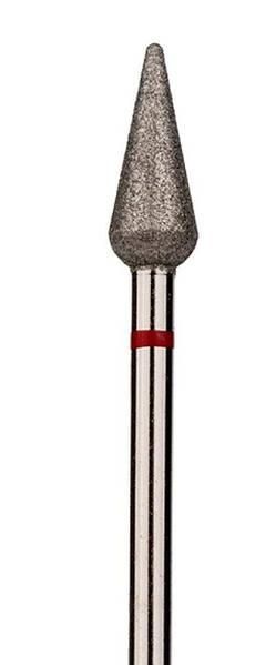 Фреза алмазна Крупна Крапля, діаметр - 5 мм, Н - 10 мм, (червона насічка)