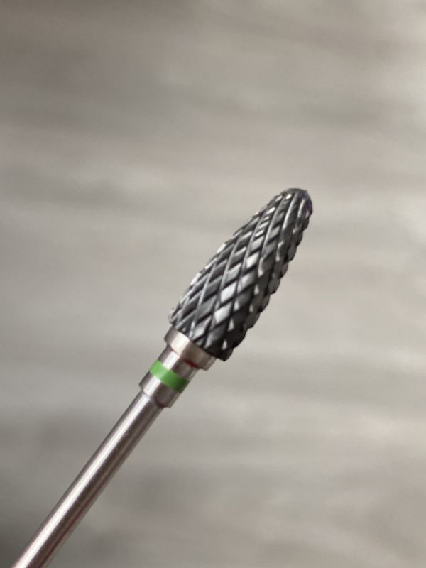 Фреза чорна керамічна Black Flame З кукурудза (зелена насічка)