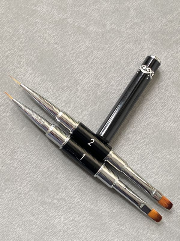 Двусторонняя кисть LBS 1 для геля и рисования тонких линий