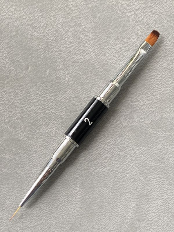 Двосторонній пензель LBS 2 для гелю та малювання тонких ліній