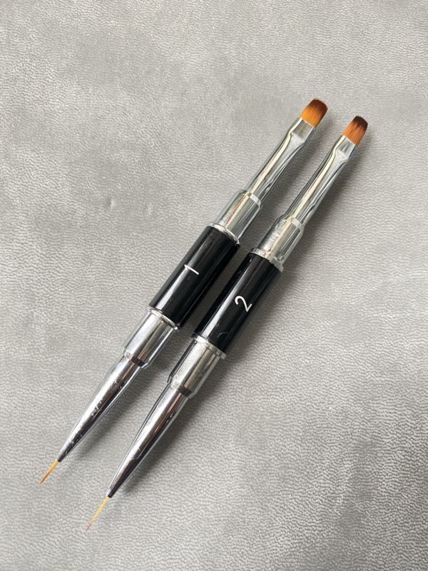 Двосторонній пензель LBS 2 для гелю та малювання тонких ліній