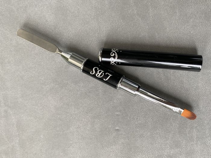 Двусторонняя кисточка- шпатель LBS  для полигеля