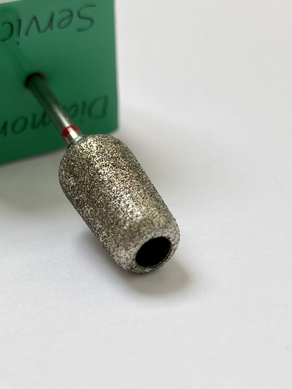 Педикюрна фреза алмазна DT 10 mm червона насічка