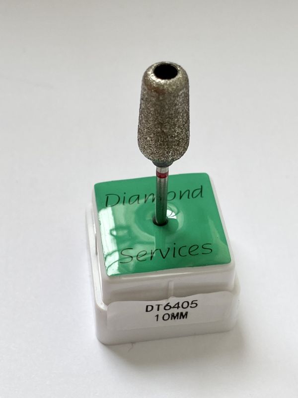 Педикюрна фреза алмазна DT 10 mm червона насічка