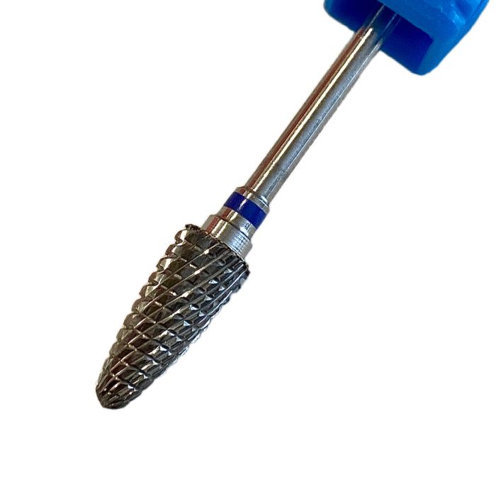 Фреза твердосплавна Конус напівсферичний кінець синя насічка