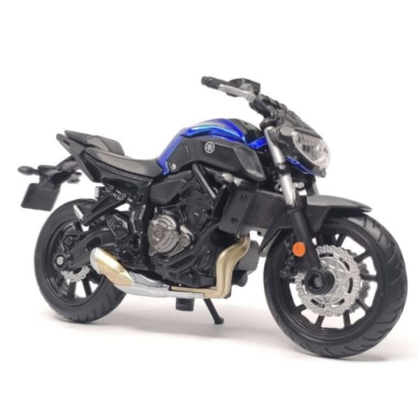 Коллекционная модель мотоцикла Yamaha MT-07 (2018) - Maisto 1:18 Special Edition Blue с матовыми черными деталями
